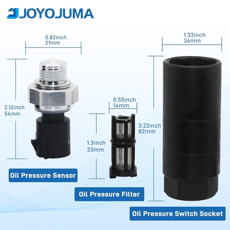 JOYOJUMA 12673134 Oil Pressure Sensor for Chevrolet Silverado 1500 2500 Suburban Buick Chevy Express Avalanche Camaro Tahoe Colorado Equinox GMC Savana,Sierra,Yukon,Canyon Cadillac CTS Escalade 2009-2020 - Image 3